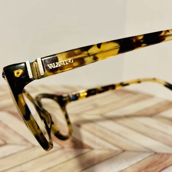 Valentino Rockstud Accents Studded Tortoise Brown Eye-Glass Frames V622S 281 130 main image 15
